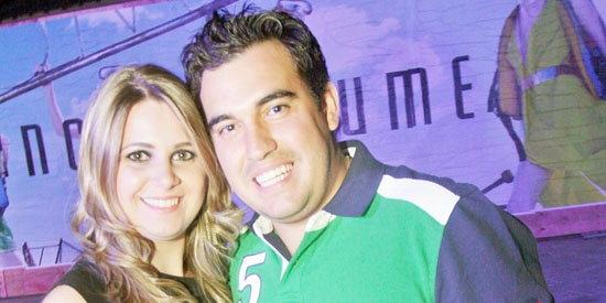 Francieli Mariano e Felipe Leite  em balada boa noite dessas